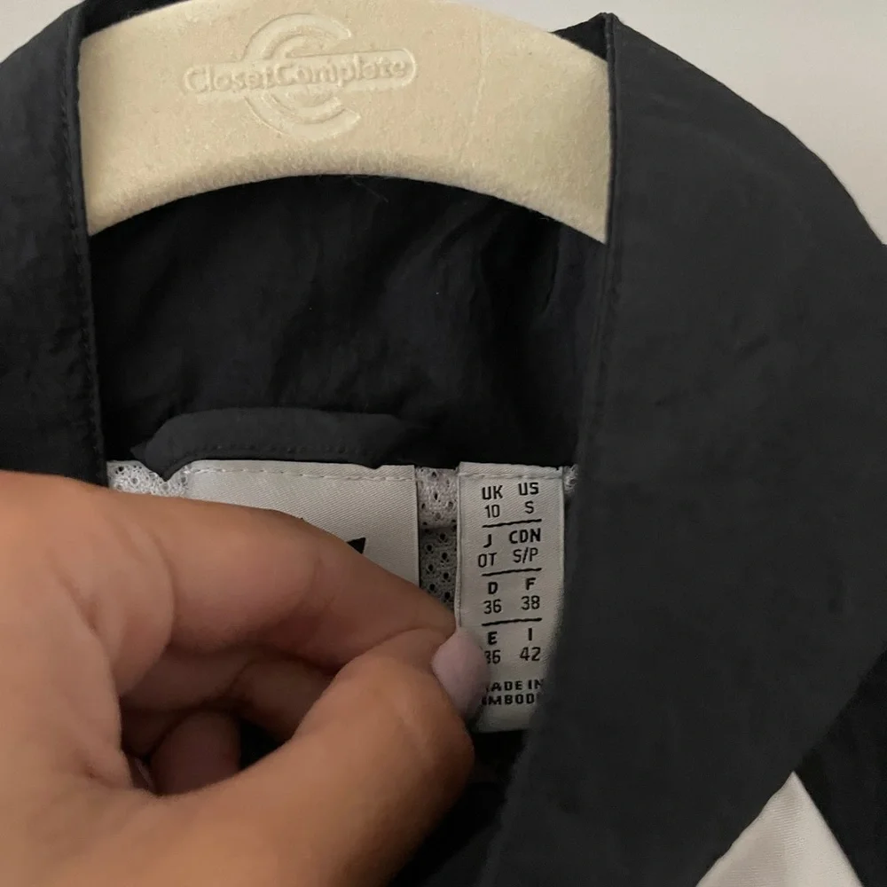 Adidas Black and White Track Zip-Up Jacket - Picture 6 of 9